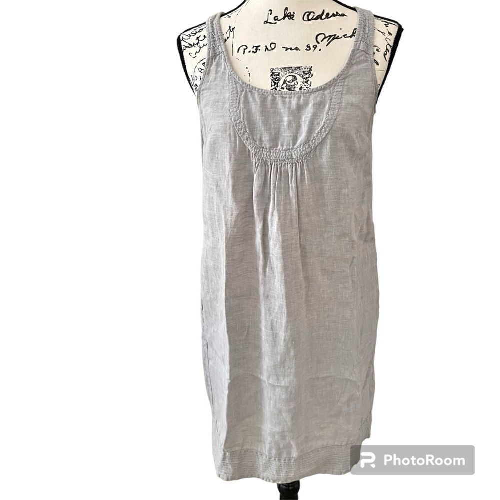 The White Company Linen Smocked Tunic with Pockets Size S